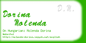 dorina molenda business card